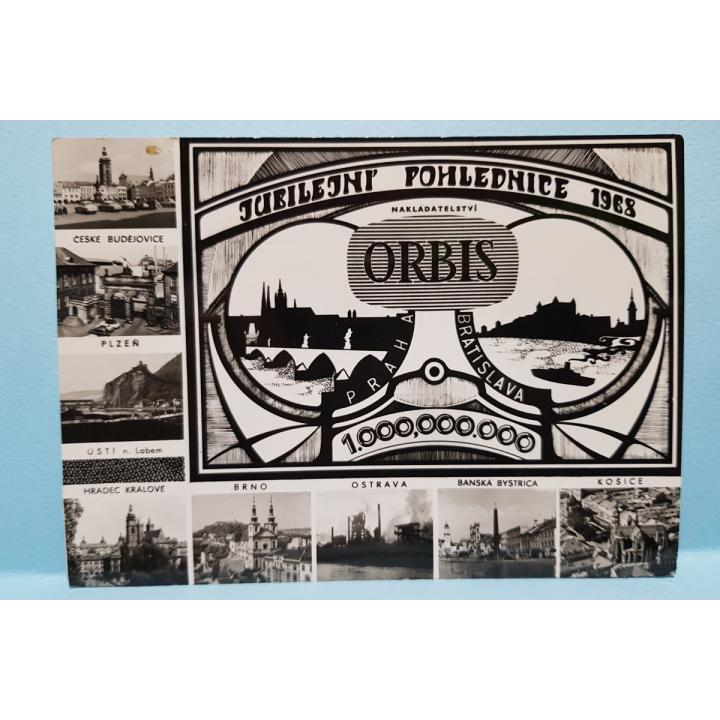 Pohlednice ORBIS 1968 jubilejní